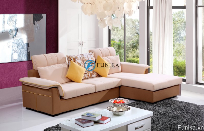 Ghế sofa nỉ cho phòng khách là một lựa chọn tin cậy tại Funika
