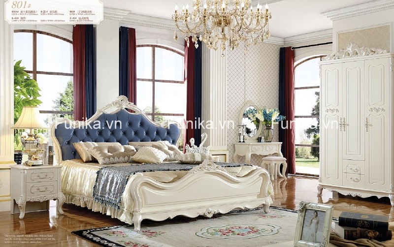 giường ngủ cổ điển châu âu