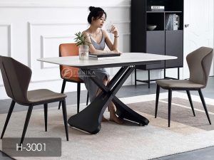 bàn ăn nâng hạ h3001 cao cấp ở trạng thái bàn ăn.