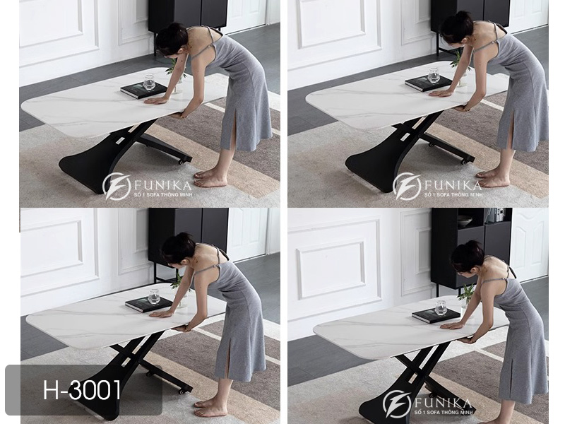 Bàn thông minh nâng hạ H3001 ở các trạng thái.